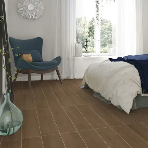 سرامیک ایفا سرام برند میلان طرح رومنت بلوطی تیره مات سایز 120*20