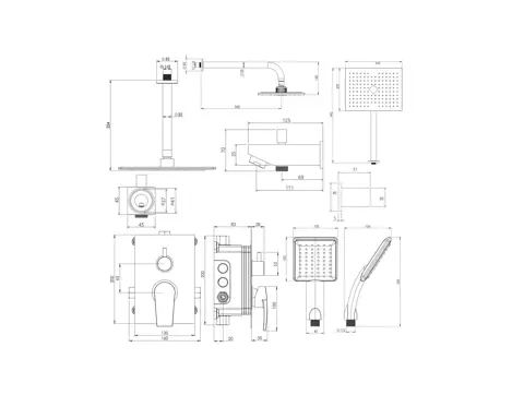 شیر حمام توکار شودر مدل رومر پلاس تیپ 4 ABS