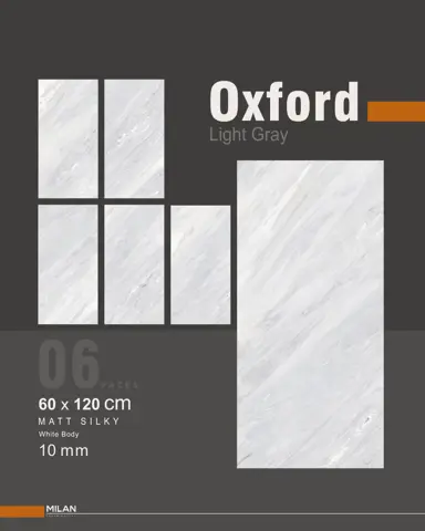 سرامیک ایفا سرام برند میلان طرح آکسفورد طوسی روشن مات سایز 120*60