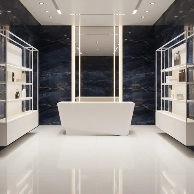 پرسلان الوند طرح آرتیک آبی تیره پولیش سایز 120*60