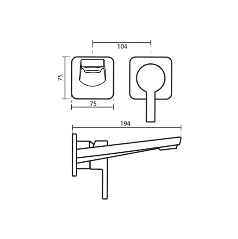 شیر روشویی توکار KWC مدل متیس تیپ 2 یونیورسال