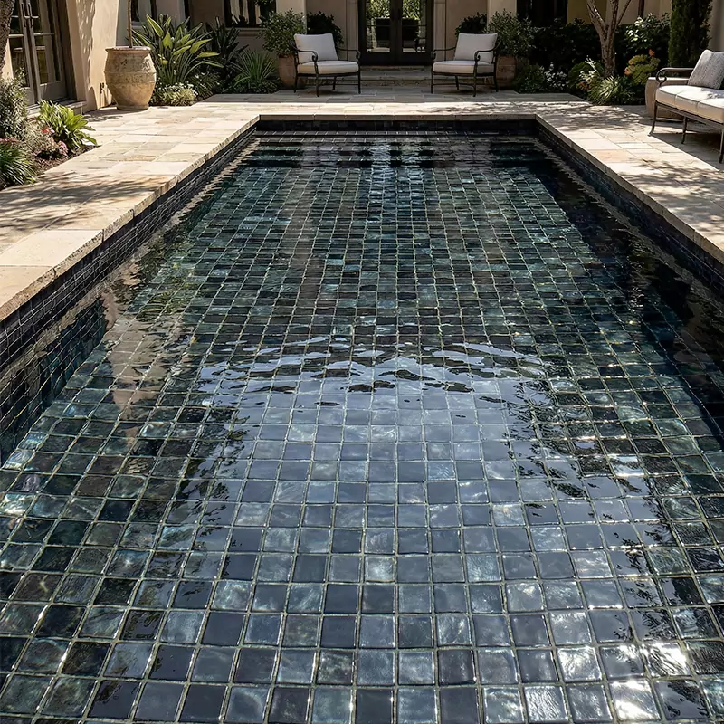 کاشی استخری ایلدیز برند میراک طرح لوستری تیره کد 5014 سایز 2/5*2/5