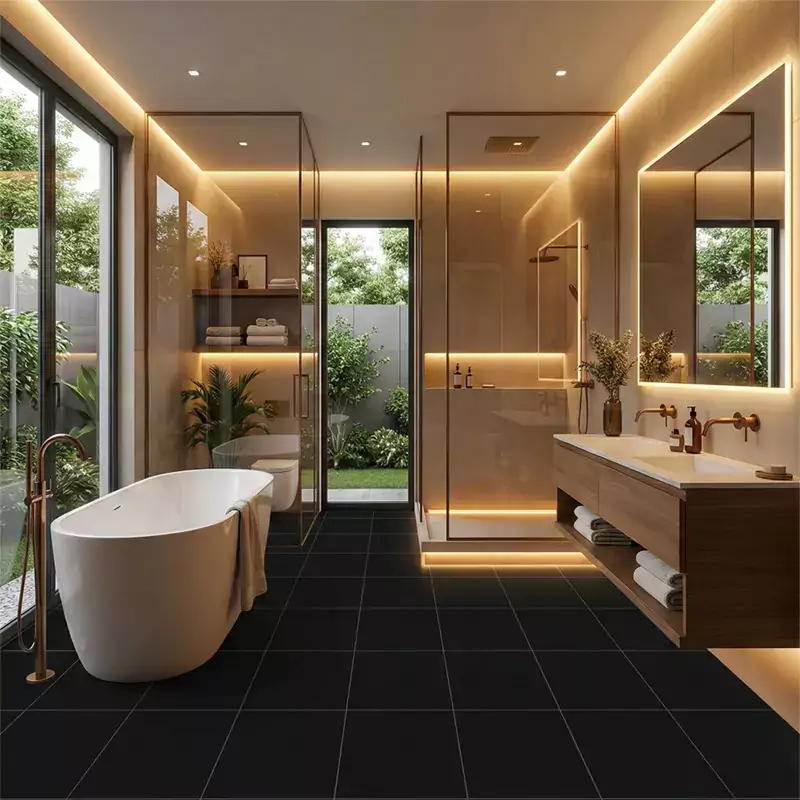 پرسلان صبا طرح کالم مشکی مات سایز 30*30