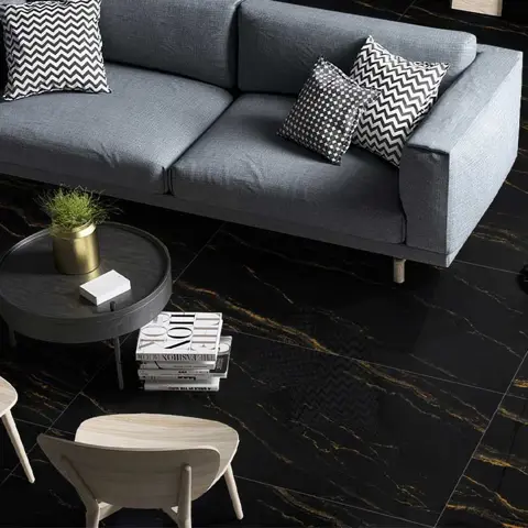 پرسلان ایفا سرام برند میلان طرح گرالداین مشکی نانو پولیش سایز 160*80