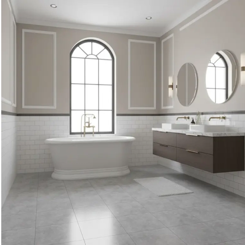 پرسلان الوند طرح بلانش طوسی روشن مات سایز 30*30