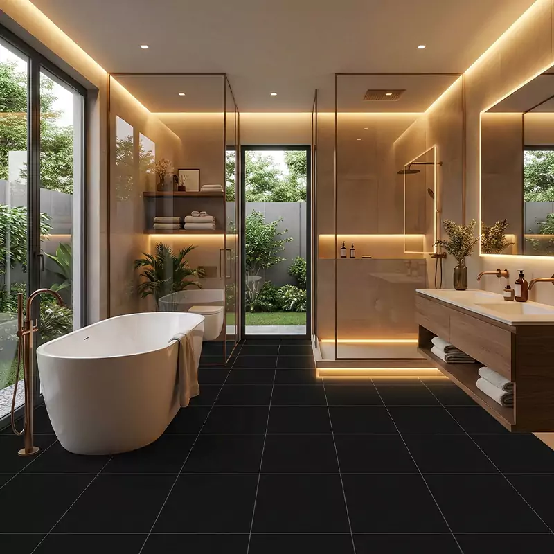 پرسلان صبا طرح کالم مشکی مات سایز 30*30