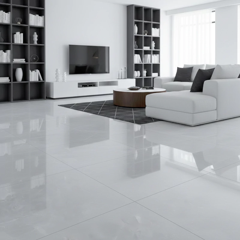 سرامیک ایفا سرام برند میلان طرح لیلیوم طوسی پولیش سایز 80*80