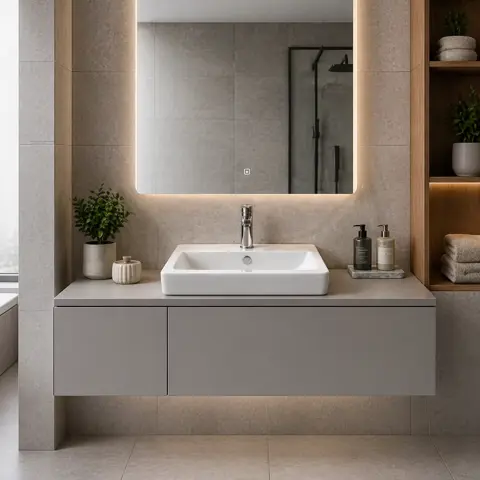 روشویی روکابینتی مروارید مدل ولگا 55