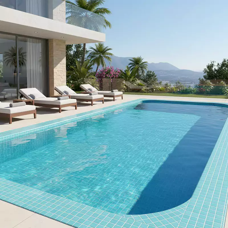 کاشی استخری البرز آبی کد CG Blue 2 براق سایز 2/5*2/5