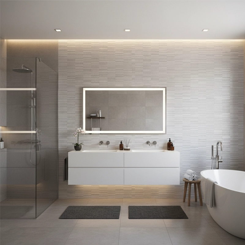 سرامیک سرام نگار طرح سپنتا طوسی دکور مات سایز 90*30