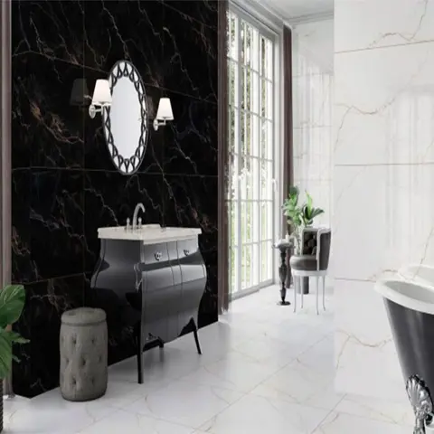 سرامیک ایفا سرام برند میلان طرح تاندر مشکی نانو پولیش سایز 120*60