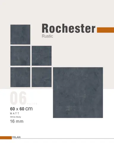 سرامیک ایفا سرام برند میلان طرح روچستر طوسی رستیک مات سایز 60*60