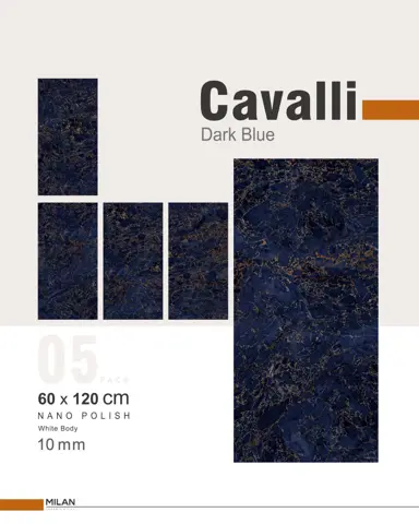 سرامیک ایفا سرام برند میلان طرح کاوالی آبی تیره نانو پولیش سایز 120*60