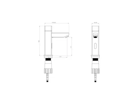 شیر روشویی الکترونیکی شودر مدل یونیک