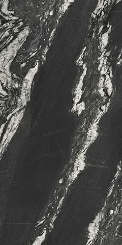 اسلب مهسرام طرح آیرون مشکی پولیش کد P7010 سایز 240*120