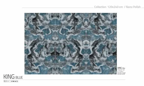 اسلب پرنیان طرح بوک مچ کینگ آبی نانو پولیش سایز 240*120