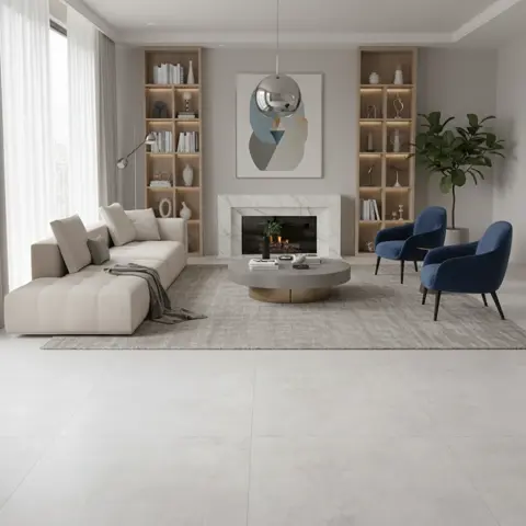 پرسلان صبا طرح ممفیس طوسی روشن مات سایز 80*80
