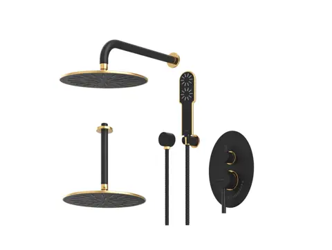 شیر حمام توکار شودر مدل روگن تیپ 3 BRASS