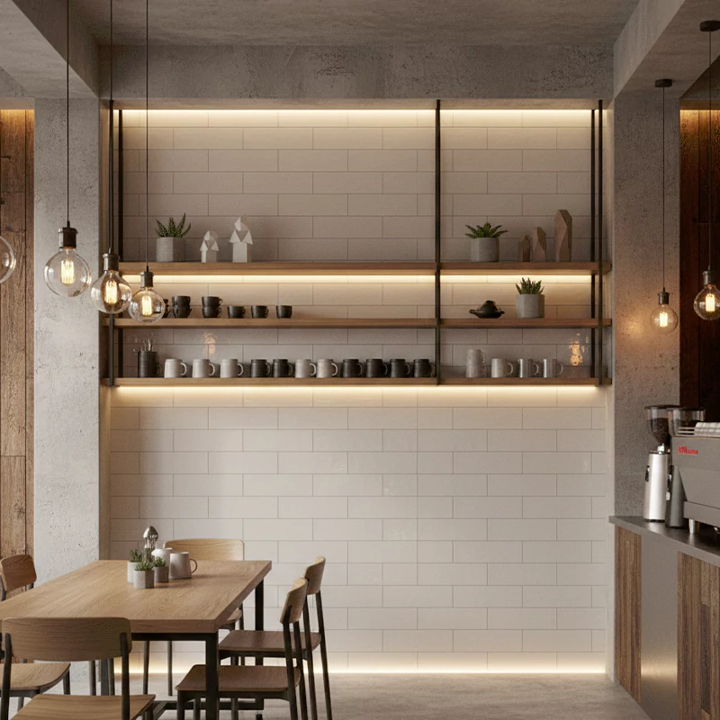 سرامیک ایفا سرام برند میلان طرح بریک مونوکالر طوسی روشن کد 73 کریستال پولیش سایز 30*8