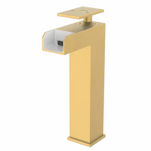 شیر روشویی پایه بلند آبشاری کلار مدل فلت