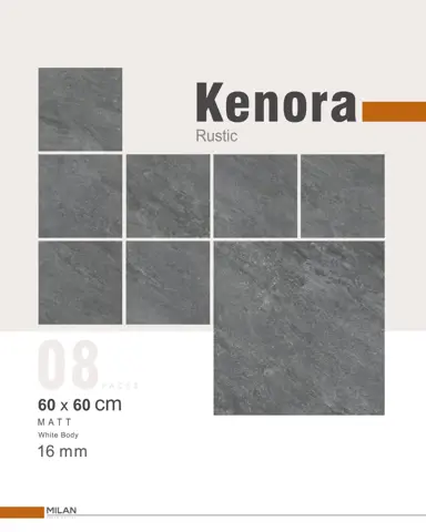 سرامیک ایفا سرام برند میلان طرح کنورا طوسی رستیک مات سایز 60*60