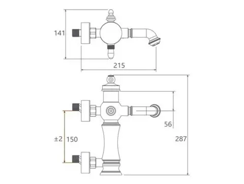 شیر حمام شودر مدل بیزانس