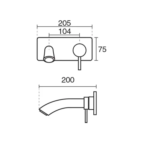 شیر روشویی توکار KWC مدل زو یونیورسال