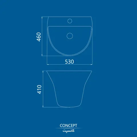 روشویی وال هنگ کرد مدل کانسپت