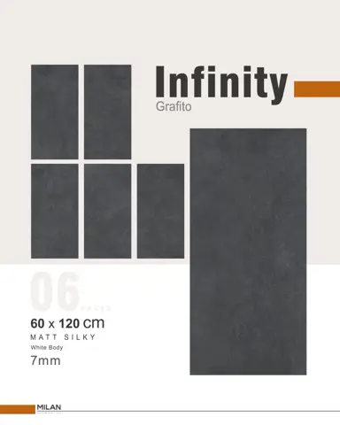 سرامیک ایفا سرام برند میلان طرح اینفینیتی گرافیتو مات سایز 120*60