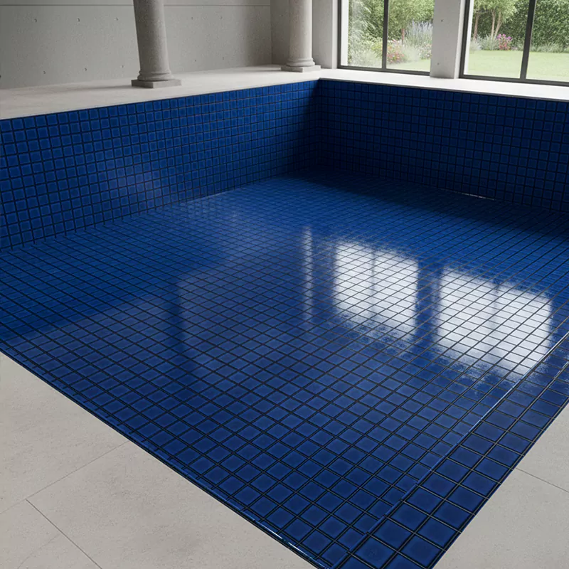 کاشی استخری البرز آبی کد SKY Blue 94 براق سایز 2/5*2/5