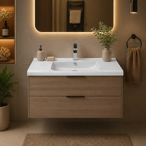 روشویی روکابینتی مروارید مدل ویستا 90