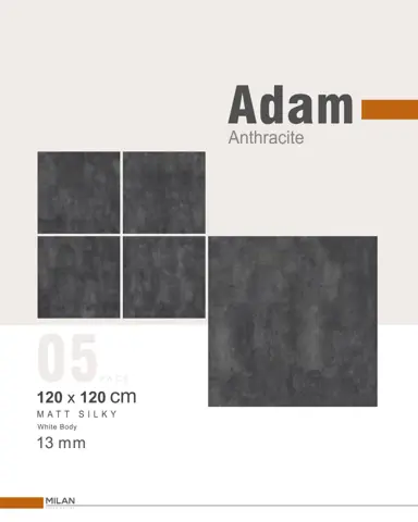 پرسلان ایفا سرام برند میلان طرح آدام آنتراسیت مات سایز 120*120