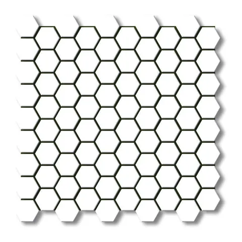 کاشی استخری البرز سفید کد SG White 1 براق شش ضلعی