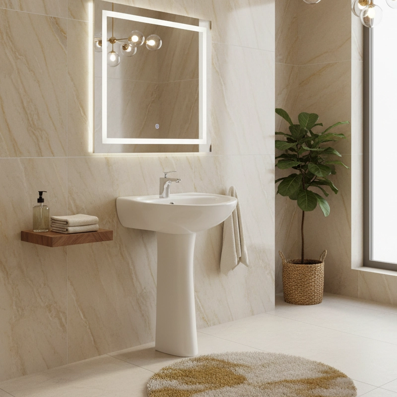 روشویی پایه دار پارس سرام مدل آیرین 55