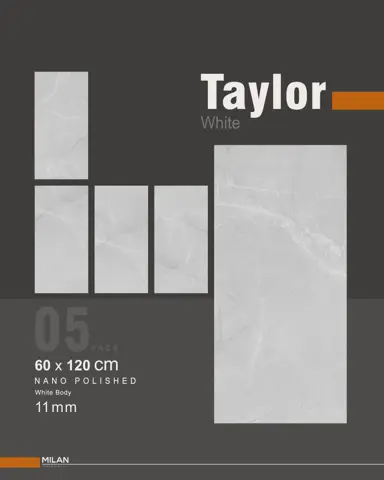 سرامیک ایفا سرام برند میلان طرح تیلور سفید نانو پولیش سایز 120*60