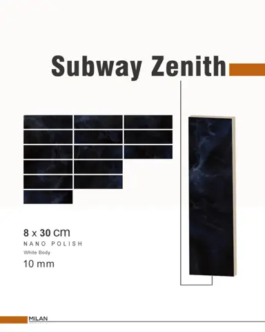 سرامیک ایفا سرام برند میلان طرح سابوی زنیت نانو پولیش سایز 30*8