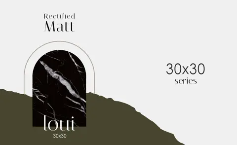 پرسلان صبا طرح لویی مشکی مات سایز 30*30