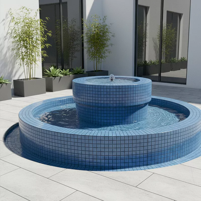 کاشی استخری البرز آبی کد SKY Blue 93 براق سایز 2/5*2/5