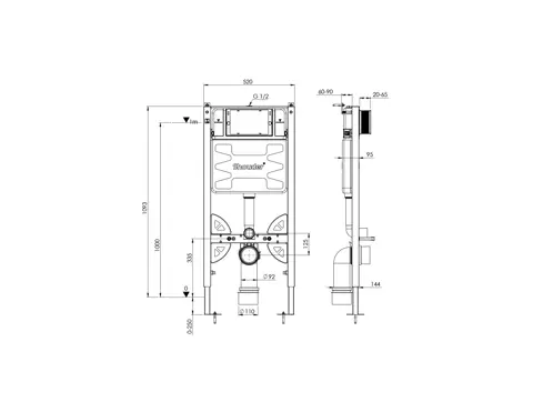 فلاش تانک توکار وال هنگ شودر مدل جنوا