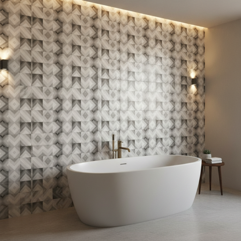 سرامیک سرام نگار طرح آرت ورک دکور طوسی مات سایز 120*60
