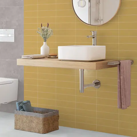 سرامیک ایفا سرام برند میلان طرح بریک مونوکالر کرم تیره کد 96 کریستال پولیش سایز 30*8