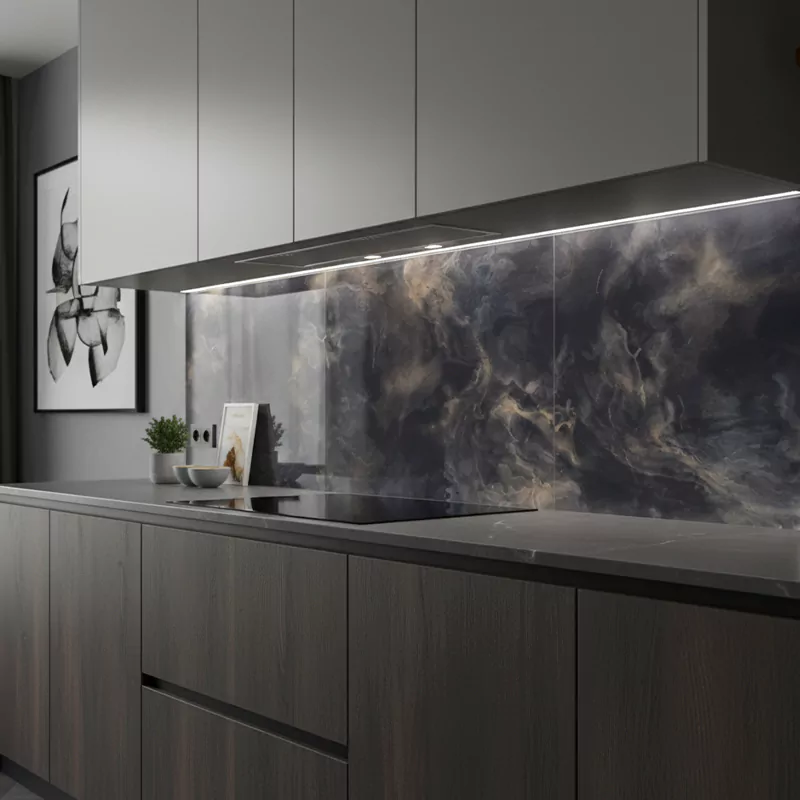 سرامیک ایفا سرام برند میلان طرح بیزانس مشکی طلایی پولیش سایز 120*60