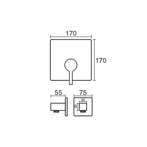شیر توالت توکار KWC مدل آوا