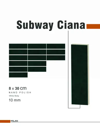 سرامیک ایفا سرام برند میلان طرح سابوی کیانا نانو پولیش سایز 30*8