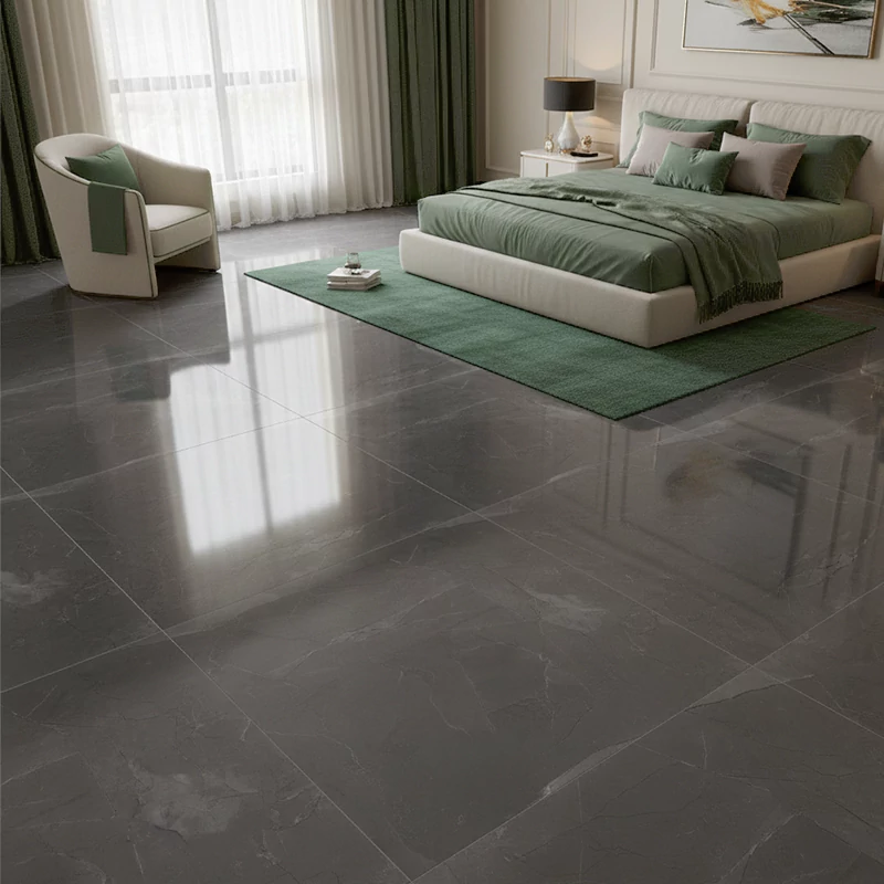 سرامیک ایفا سرام برند میلان طرح الکترا طوسی تیره پولیش سایز 100*100