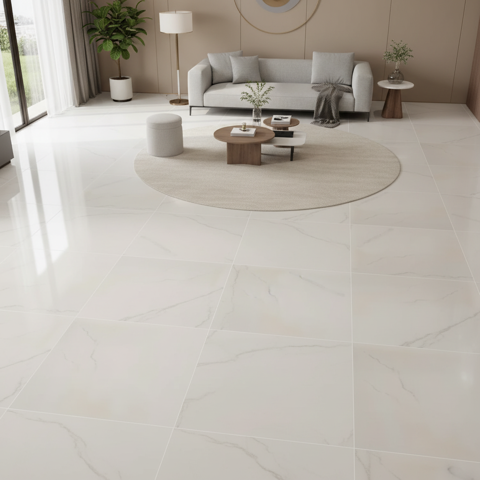 سرامیک زمرد طرح وینست سفید مات سایز 60*60