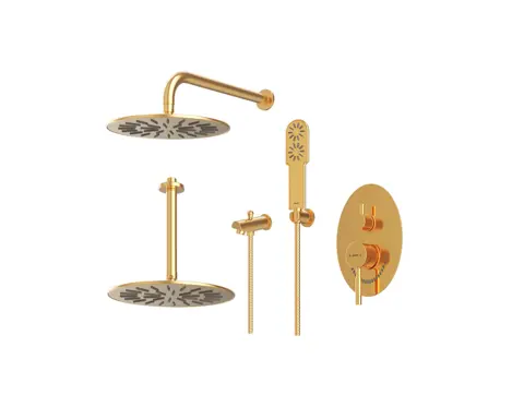 شیر حمام توکار شودر مدل روگن تیپ 4 BRASS