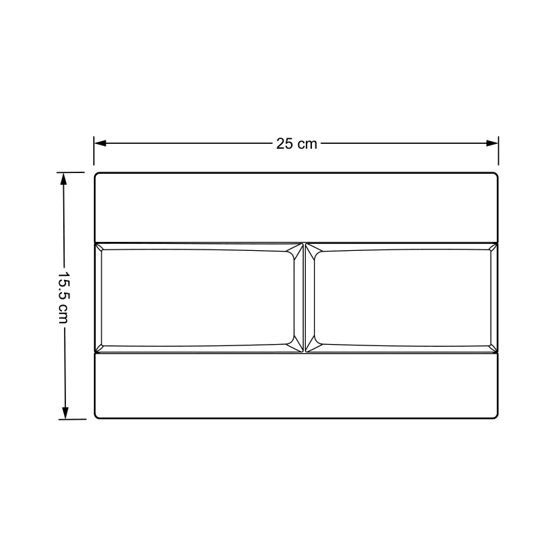 صفحه کلید فلاش تانک توکار ایمن آب مدل هماک