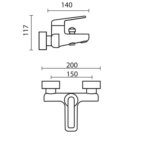 شیر حمام KWC مدل دومو