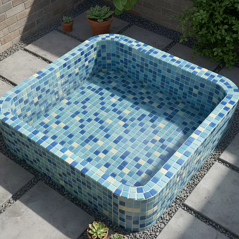 کاشی استخری ایلدیز برند میراک طرح لوستری میکس کد 5039 سایز 2/5*2/5